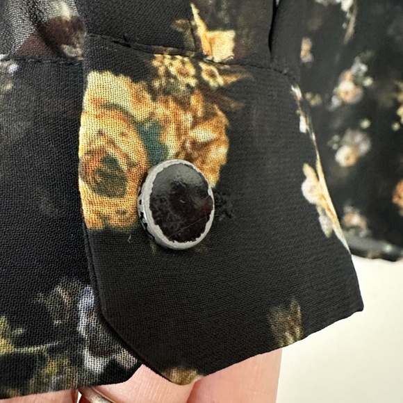 The Kooples Ditsy Floral Button Down Blouse Sheer - Picture 5 of 10
